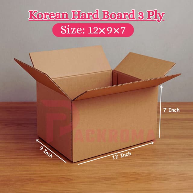 12"×9"×7" Carton Box – Korean Hard Board Packaging Box (12/9/7)