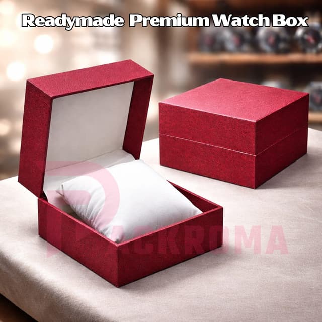 4" × 4" × 2.2" Premium Watch Box with Cushion – Luxury Hard Board Packaging Box