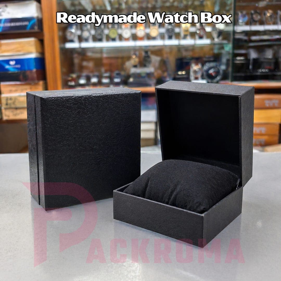 4" × 4" × 2.2" Premium Watch Box with Cushion – Luxury Hard Board Packaging Box thumbnail 3