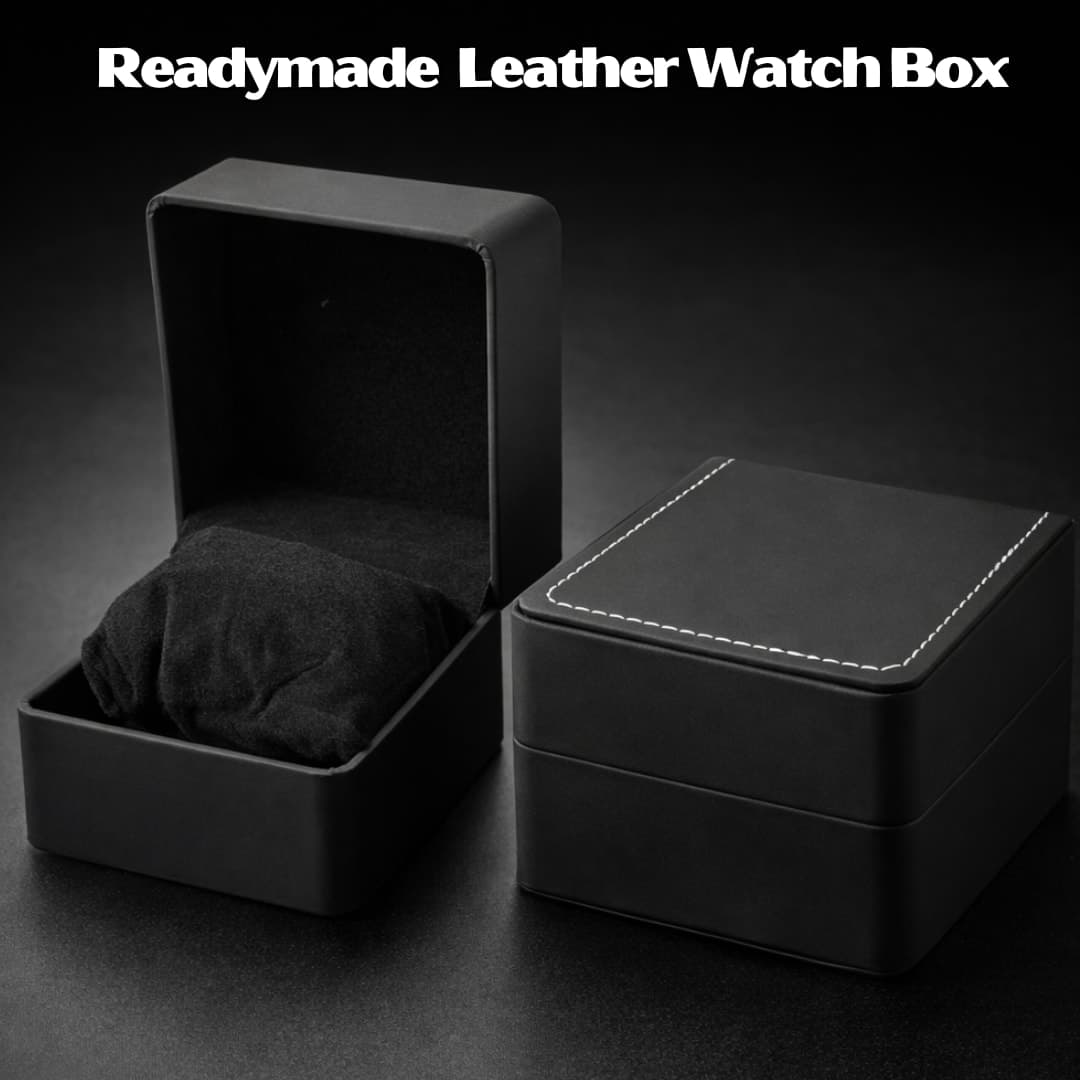 4" × 4" × 2.2" Leather Watch Box with Cushion – Premium Hard Board Packaging Box