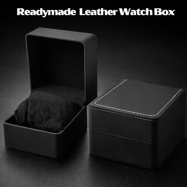 4" × 4" × 2.2" Leather Watch Box with Cushion – Premium Hard Board Packaging Box