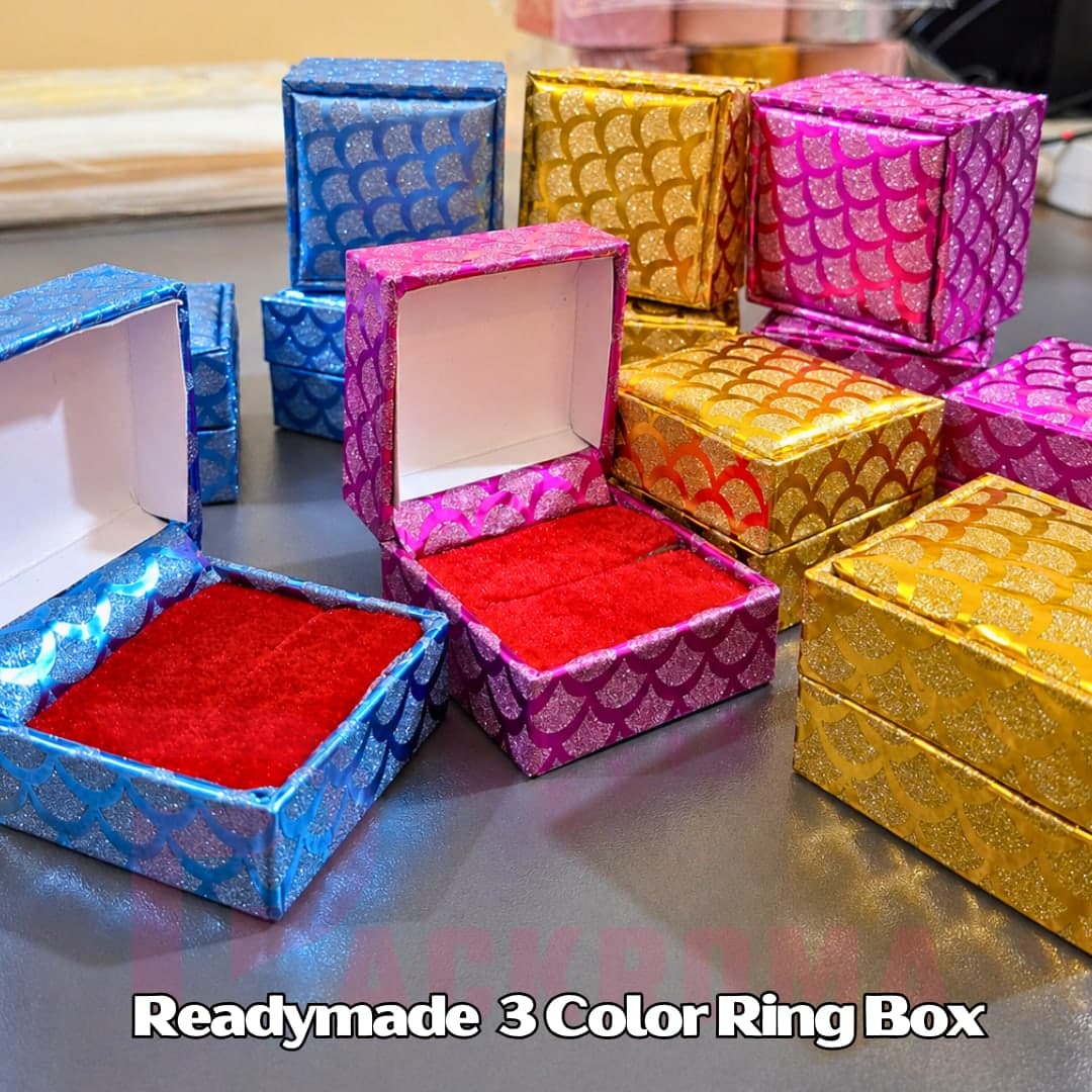3 Color Ring Box 2"×2"×1.5" – Readymade Jewelry Packaging Box (Mix Color Set) thumbnail 2