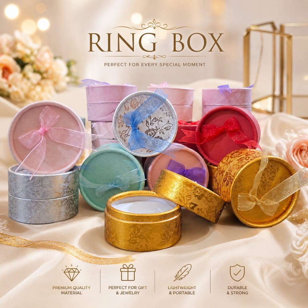 Round Ring Box (6 Color Set) – Readymade Jewelry Packaging Box