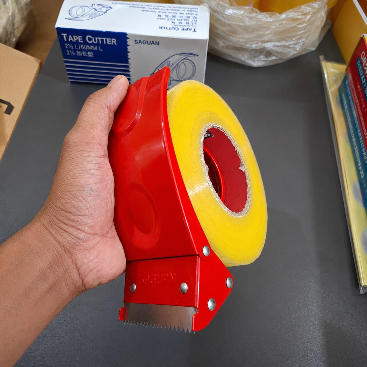 Metal Tape Cutter (2.5  Inch) – Heavy Duty Packing Tape Dispenser thumbnail 2