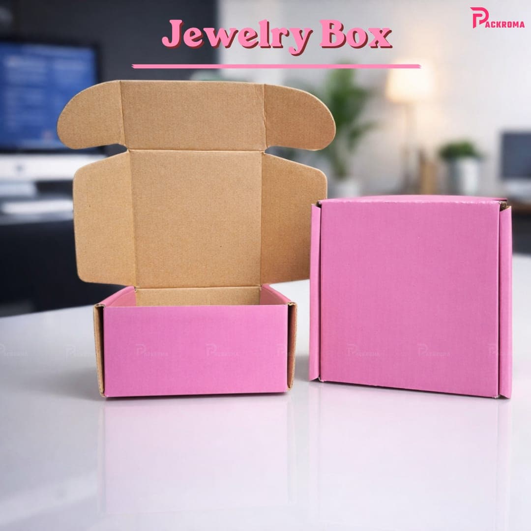 Premium 4"×4"×2" Pink Jewelry Box –Die-Cut Elegant Gift Packaging Box (4/4/2) thumbnail 3