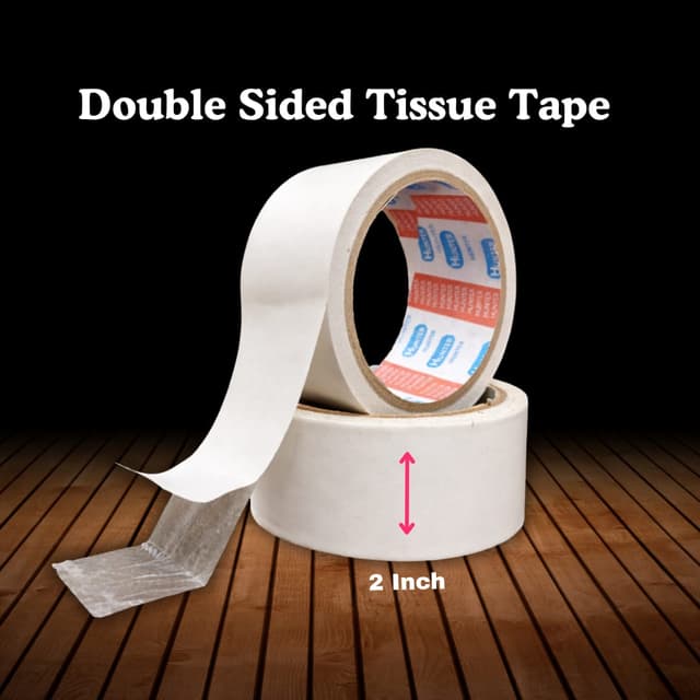 2 Inch Double Sided Tissue Tape 50 Meter – Strong Adhesive Mounting Tape