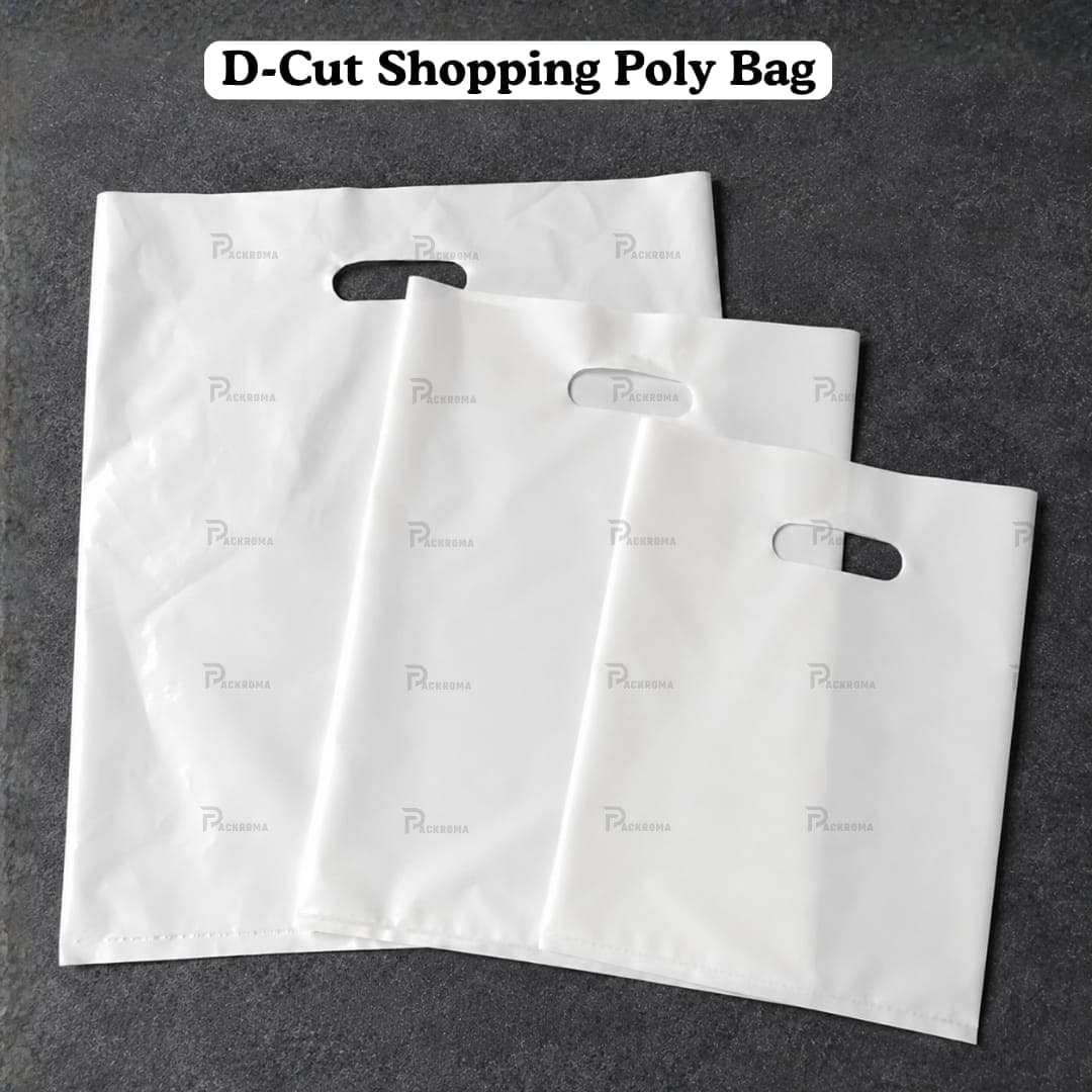 D-Cut Shopping Poly Bag – Durable Plastic Carry Bag for Shopping & Packaging