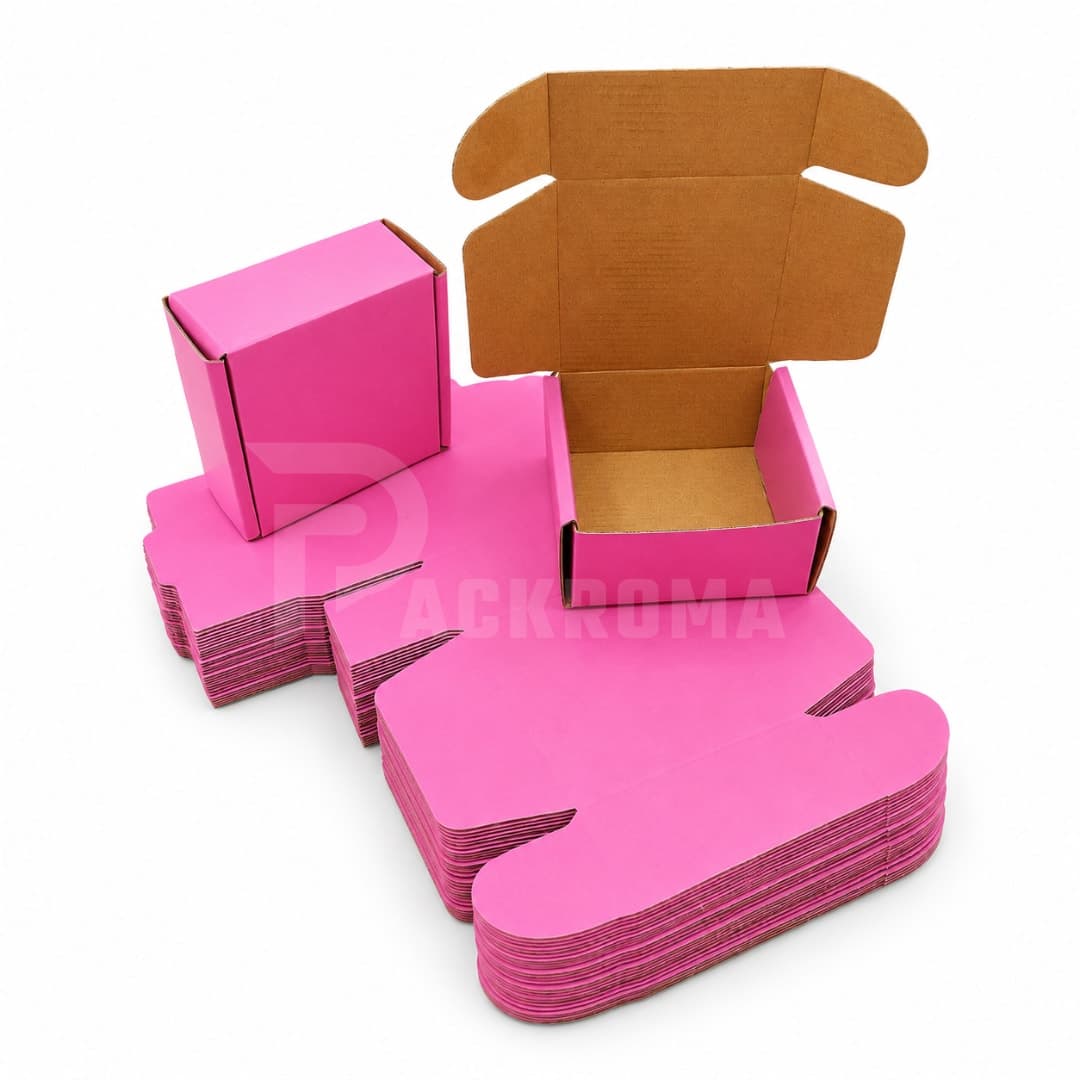 Premium 4"×4"×2" Pink Jewelry Box –Die-Cut Elegant Gift Packaging Box (4/4/2) thumbnail 4