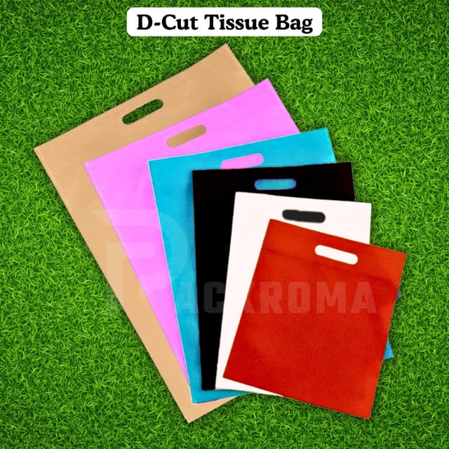 Non-Printed D-Cut Tissue Shopping Bag Bangladesh | 40 GSM Non-Woven Carry Bag Wholesale