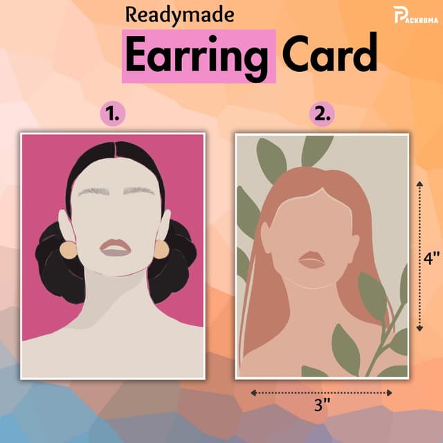 Readymade Earring Card 3x4 Inch | 300 GSM Jewelry Display Card in Bangladesh