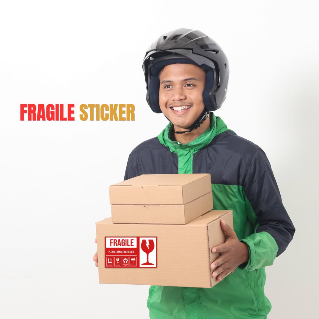 3×5 Inch Readymade Fragile Sticker | Handle with Care Shipping Label Bangladesh thumbnail 2
