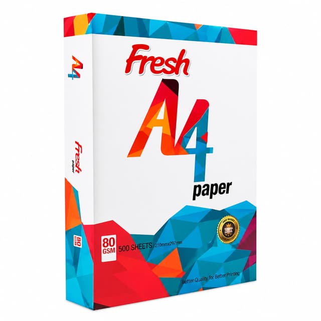 Fresh A4 Copy Paper 80 GSM 500 Sheets | Premium Multipurpose Printing Paper in Bangladesh