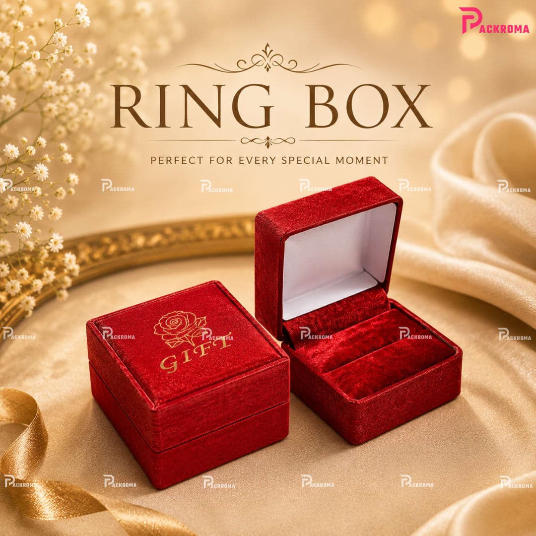 Red Ring Box 2"×2"×1.5" – Readymade Jewelry Packaging Box