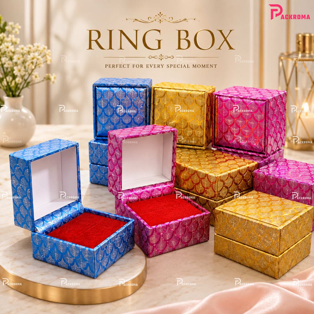 3 Color Ring Box 2"×2"×1.5" – Readymade Jewelry Packaging Box (Mix Color Set)