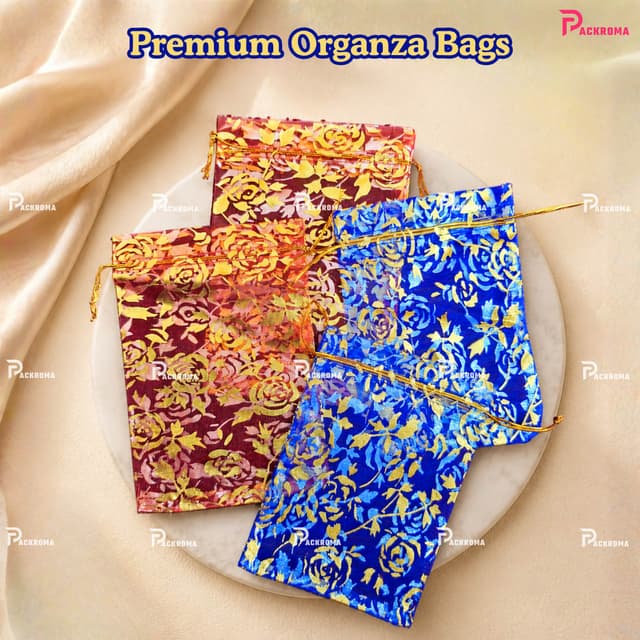 Organza Gift Bag (3" × 4"--4" × 5") Inch | Premium Drawstring Jewelry & Gift Packaging Bag in Bangladesh