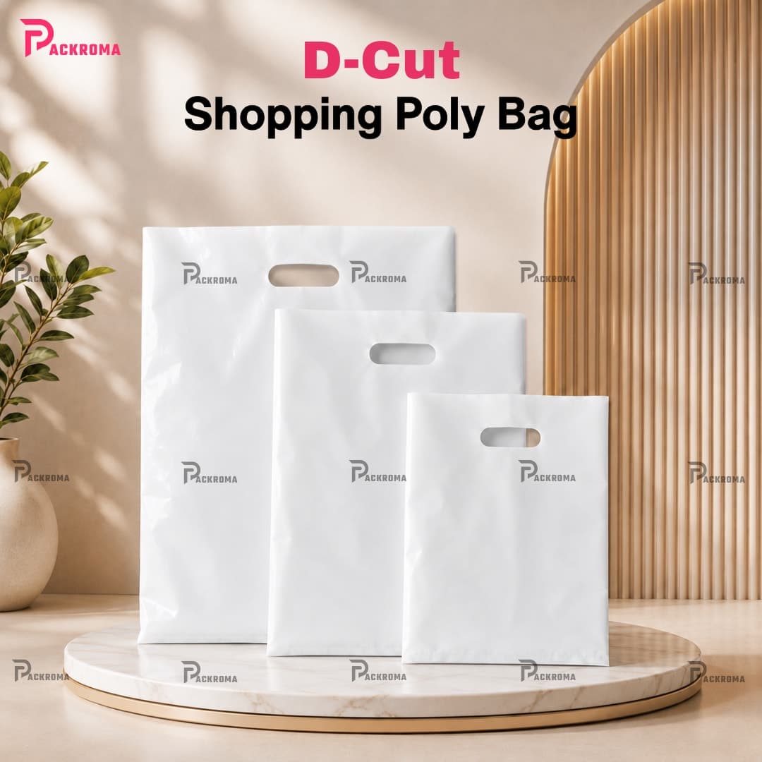 D-Cut Shopping Poly Bag – Durable Plastic Carry Bag for Shopping & Packaging thumbnail 2