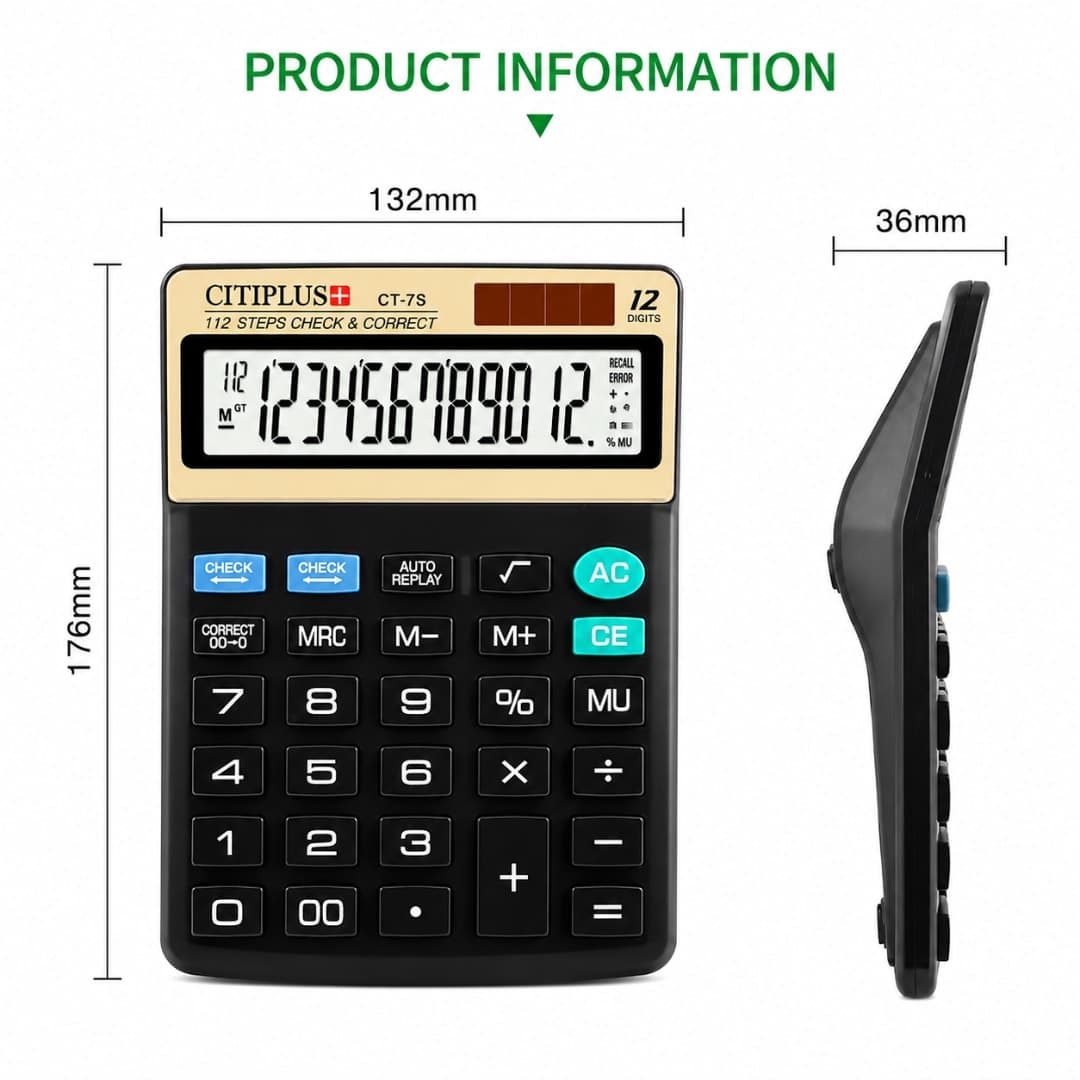 CITIPLUS CT-7S 12 Digit Calculator thumbnail 3