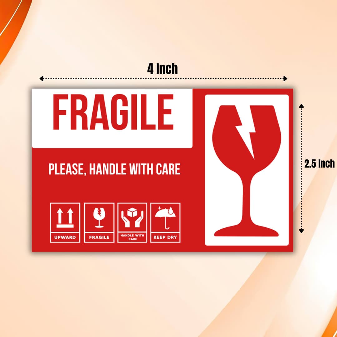 2.5/4 inch Readymade  Fragile Sticker