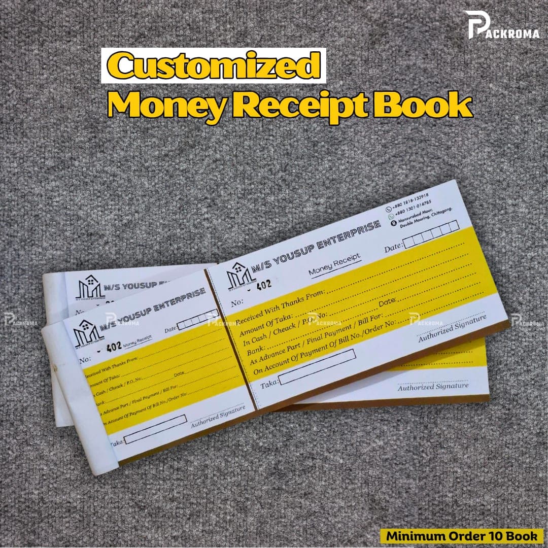 Customized Money Receipt Book Printing | Auto Carbon & Manual Carbon Receipt Book in Bangladesh thumbnail 2
