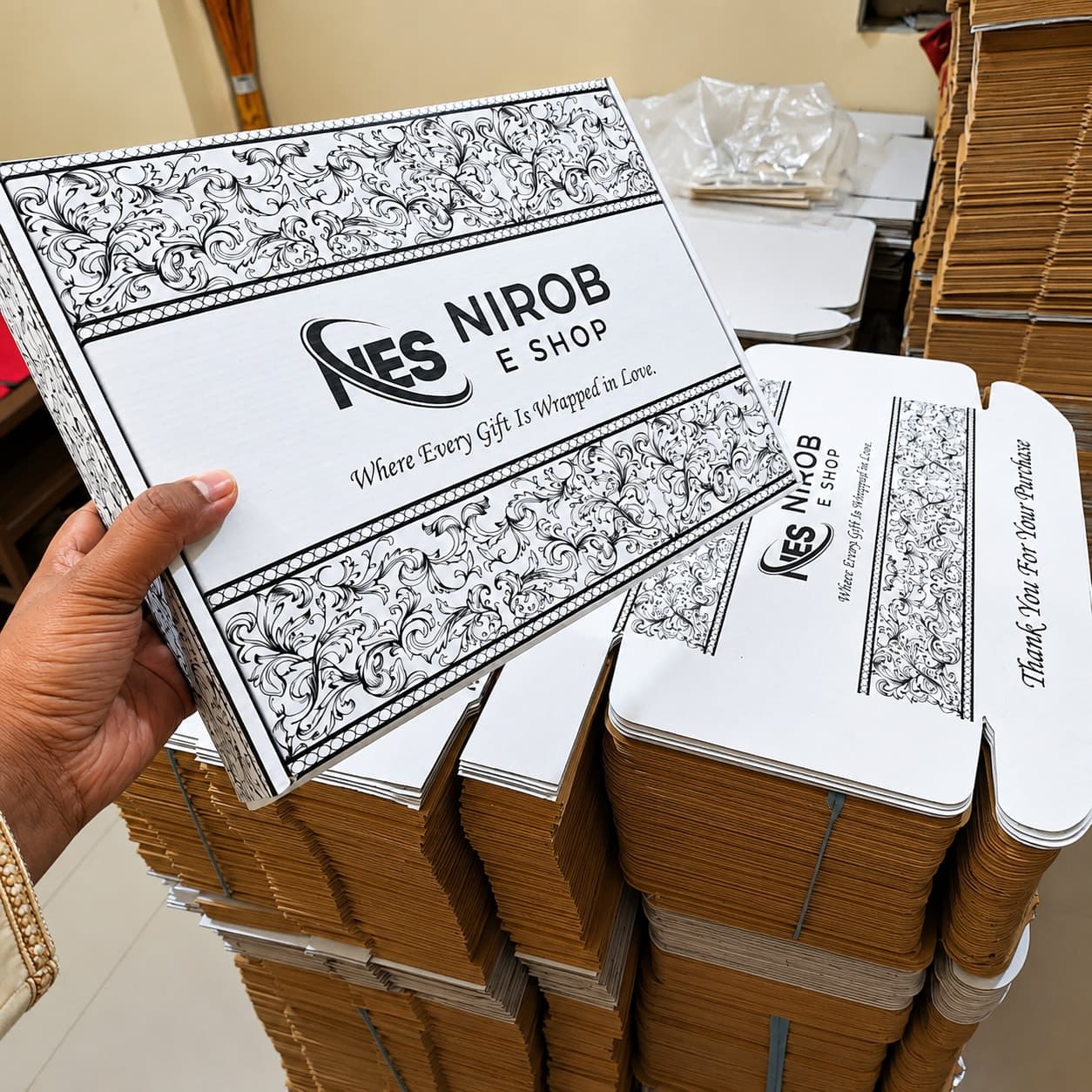 Customized Offset Printed Box (13 × 10 × 2.5 Inch) | One Color Printed Packaging Box in Bangladesh thumbnail 3