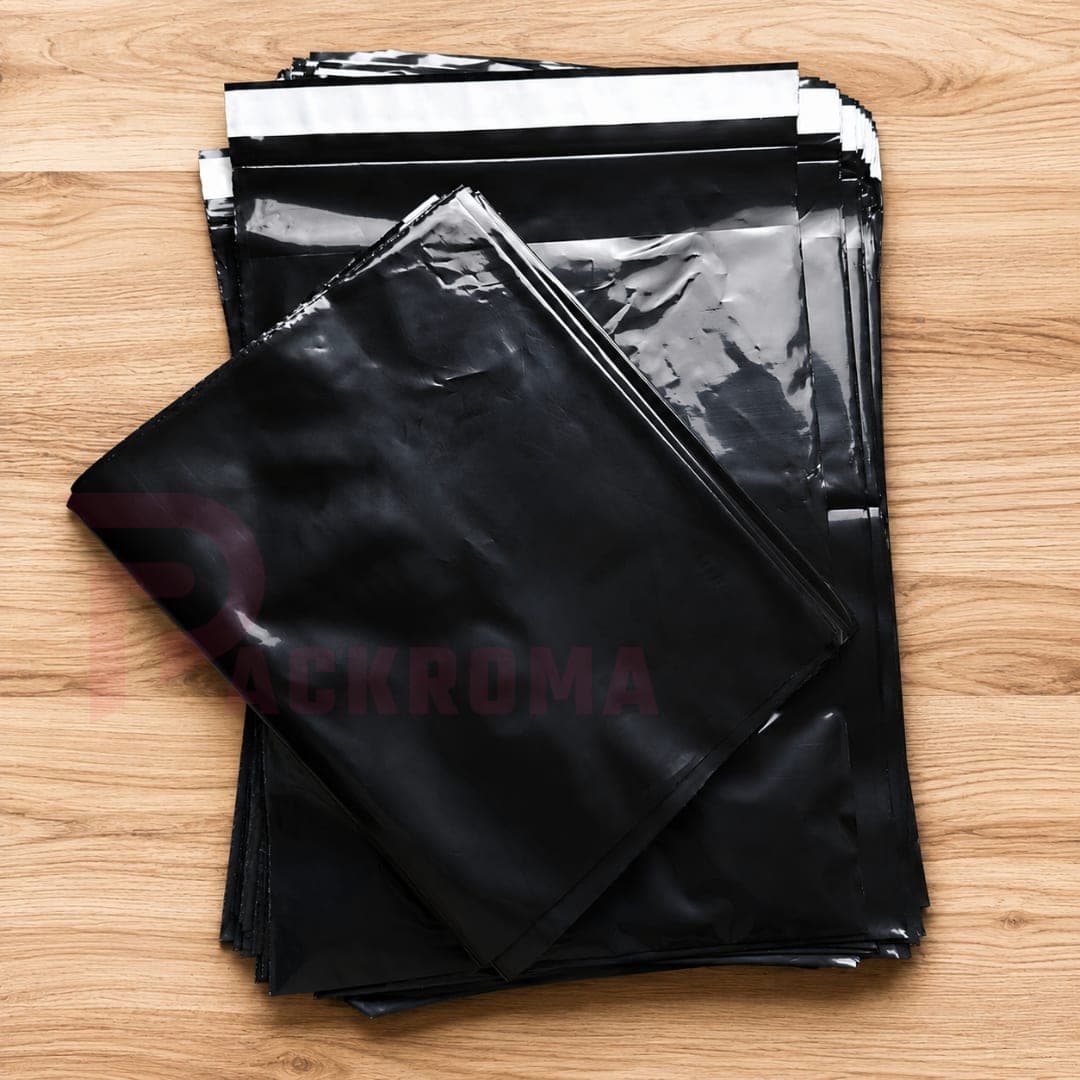 Black Mailer Poly Bag 8 × 10 + 2 Inch (12 MM) | Courier & E-commerce Packaging Bag in Bangladesh