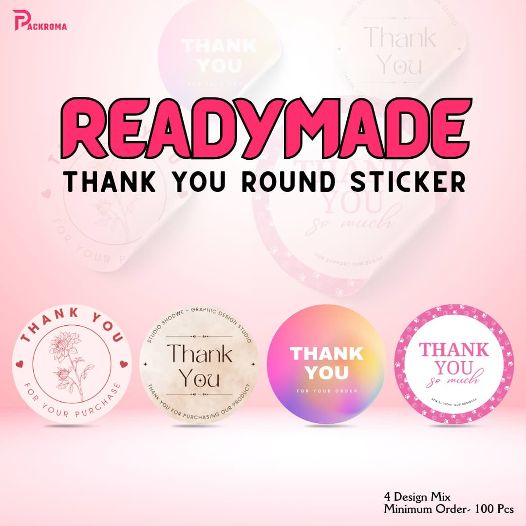 Ready Made Thank You Round Sticker 1.5 Inch | Thank You Packaging Sticker in Bangladesh