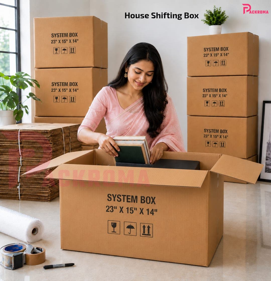 23 x 15 x 14 Inch House Shifting Box | 3 Ply Corrugated Carton