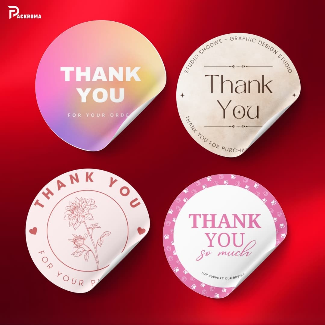 Ready Made Thank You Round Sticker 1.5 Inch | Thank You Packaging Sticker in Bangladesh thumbnail 2