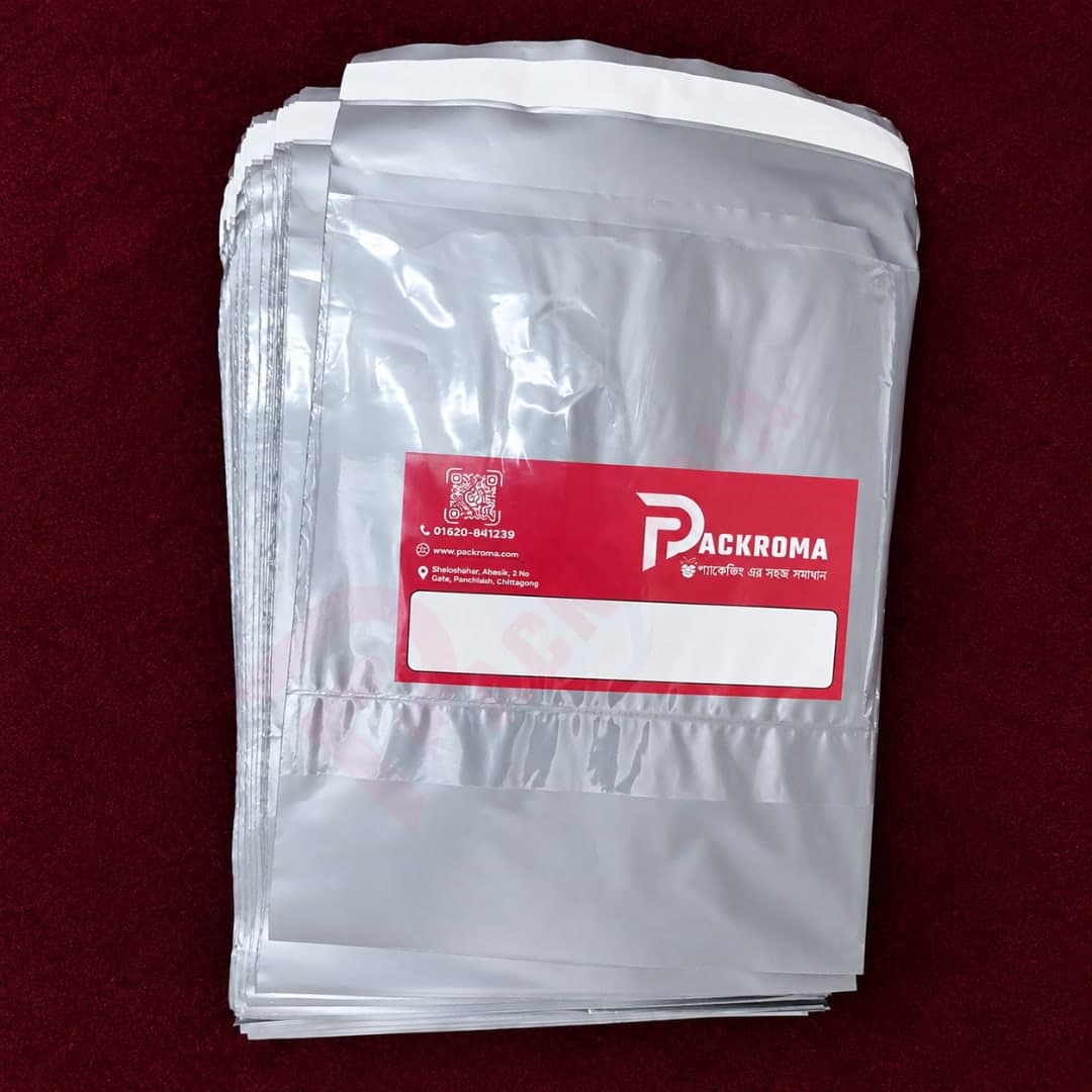 8" × 10" + 2" Silver Invoice Mailer Poly Bag | 12 Micron thumbnail 2